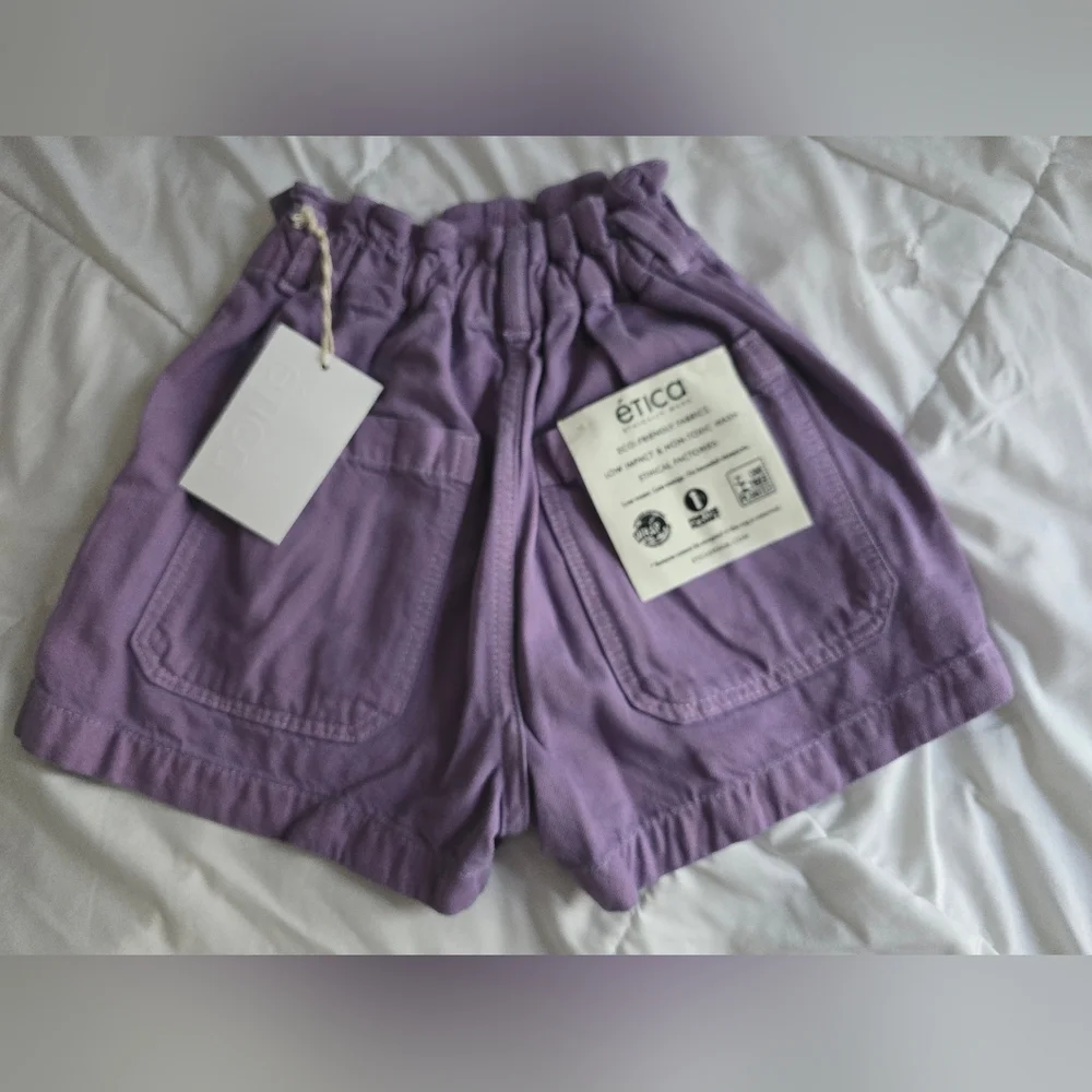 NWT Milena Paperbag Shorts- English Lavender